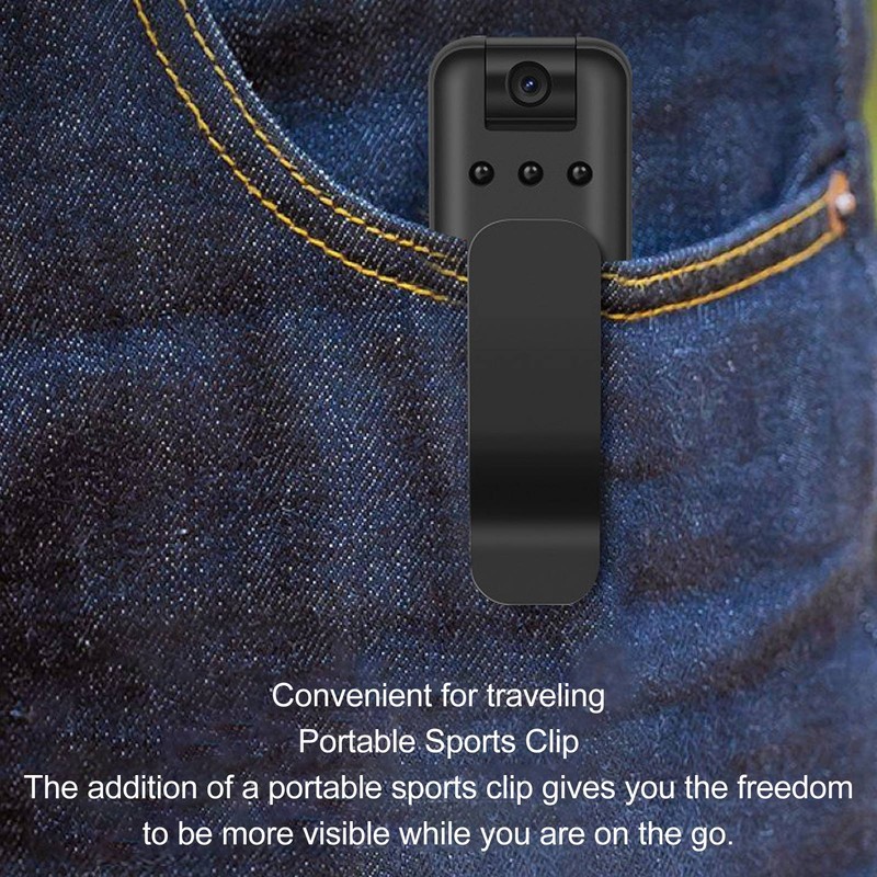 Clip Camera 1080P 155° Large Wide Angle 180° Rotating WiFi