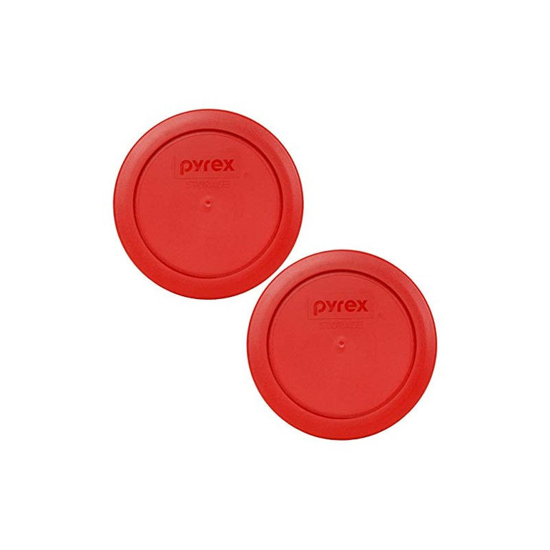 Pyrex 7200-PC 2 Cup Poppy Red Round Plastic Food Storge