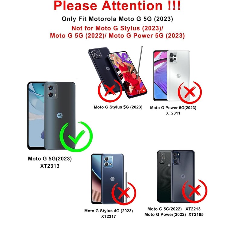 AKINIK for Moto G 5G 2023 Case, with 2pcs HD