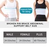 uniquetotop Broken Rib Brace Abdominal Binder Back Support Belt Chest