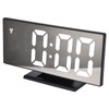 Digital Alarm Clock LED Mirror Screen USB Charging Automatic Dimming