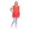 Chasuble Tunic Throw Apron Dederon Nylon Nostalgia Ruffle Dots, Red