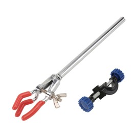 STOBAZA 1 Set Finger Labs Clamp with Laboratory Stand Clip Beaker Holder for Scientific Research Experiment Equipment High Corrosion Resistance for Teaching and Industrial Use