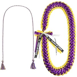 TFTAFAN Graduation Leis and Graduation Honor Cords Class of 2024 Graduation Ribbon Lei Graduation Necklace Braided Necklaces Graduation gift for for Student Graduation Gifts Party Supplies, 48 inches,