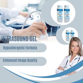 Wavelength® CL Clear Multi-Purpose Ultrasound Gel Transmission Gel. Pack of Two. 250ml/Bottle with 2oz bottle. (Pack of 2). 2oz bottle of gel included. Hypoallergenic, Non-Greasy, Premium-Quality.
