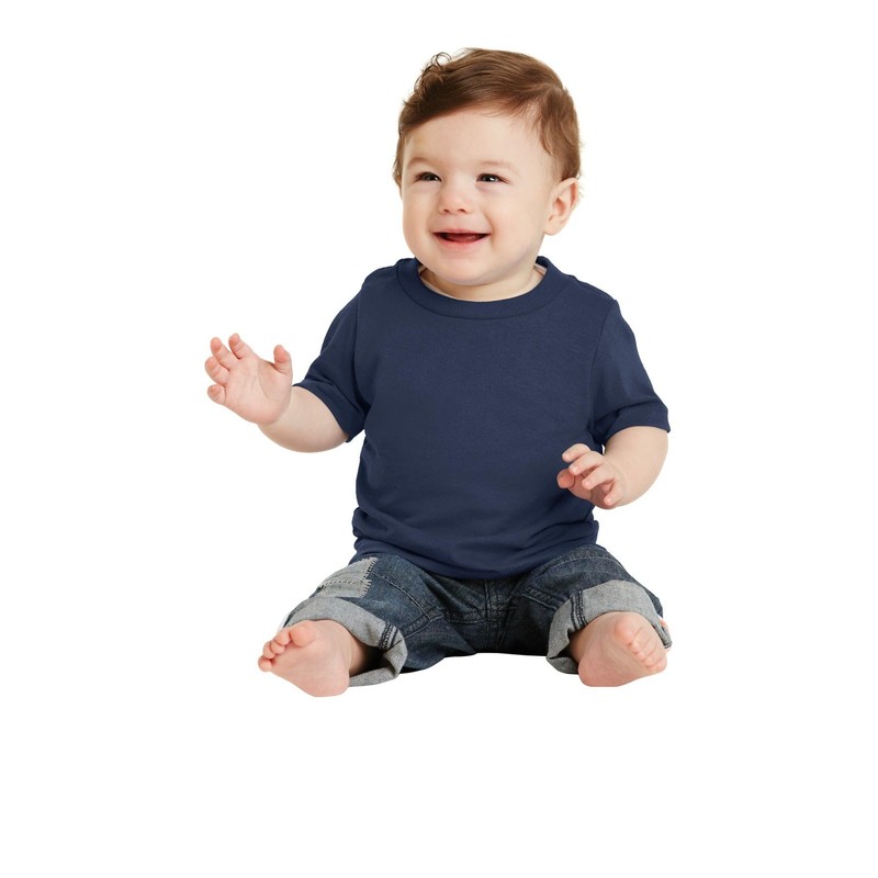 Precious Cargo Infant 5.4-oz 100% Indispensable Cotton T-Shirt, Aquatic Blue,