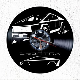 VINY WOODY Pick Up Electric Record Clock Wall Decor Original Gift LP 12" Futuristic Truck