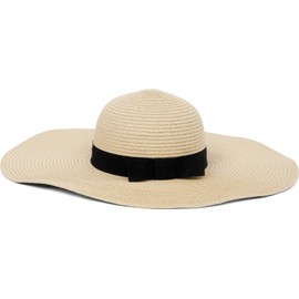 normani Women's Sun Hat Beach Hat with Large Brim - Summer Hat - Adjustable Straw Hat with Band and UV Protection
