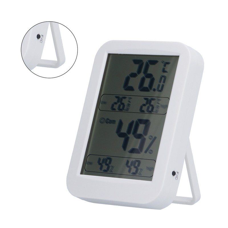 Large Screen Digital Thermo Hygrometer Temperature Humidity Gauge with Memory