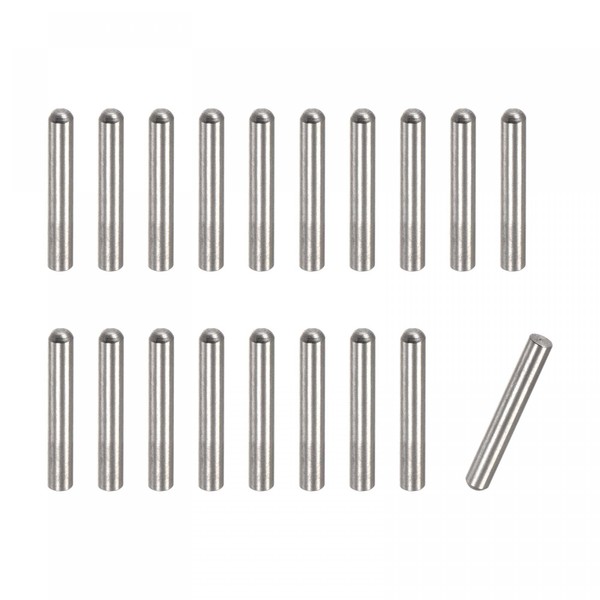 sourcing map 4x12mm Dowel Pins, 20pcs 304 Stainless Steel Round Head Flat Chamfered End Dowel Pin Bunk Bed Pins Shelf Pegs Support Shelves Fasten Elements