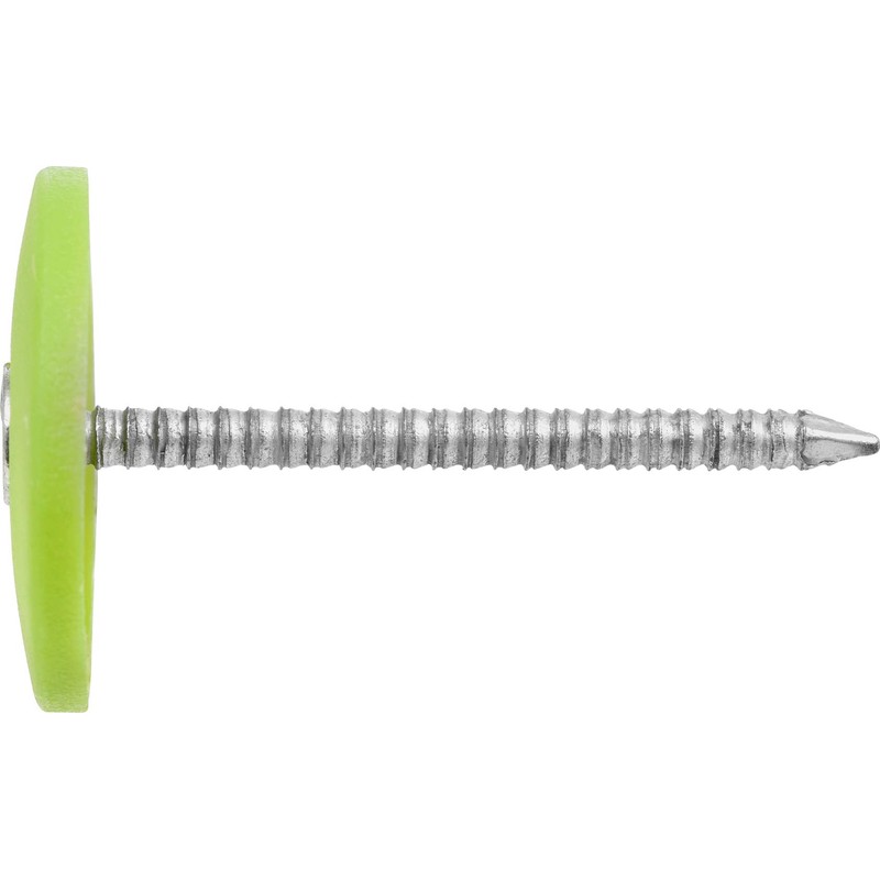 Hillman 461442 Electro-Galvanized Plastic Cap Roofing Nails, #12 x 1-1/4",
