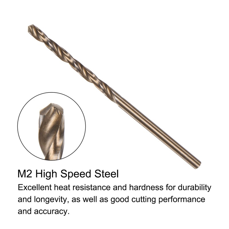 sourcing map 48pcs Jobber Drill Bits 2.5mm (0.098") Black Nitride