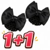 Blingmore 2p bun hair interview nurse ribbon net, 2 pieces, black / 블링모어 2p 올림머리 면접 간호사 리본 그물망, 2개, 블랙