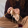 Needle It® Knitting Set Hat Complete Ecru - Wool Hat
