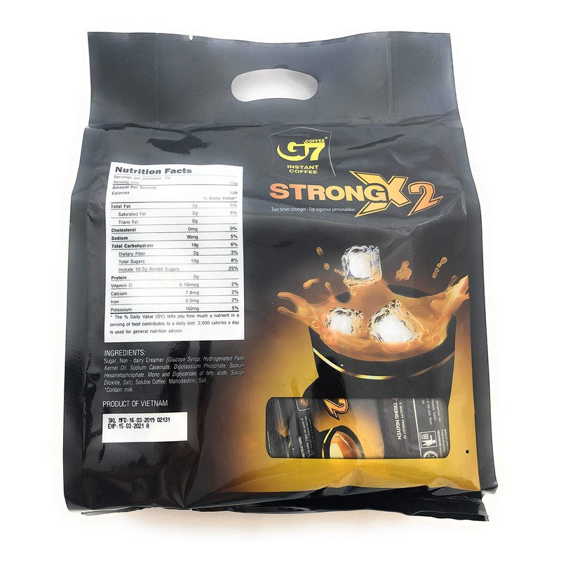 Trung Nguyen G7 3-in-1 Strong X2 Instant Premium Vietnamese Coffee,