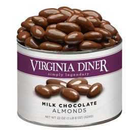 Virginia Diner - Gourmet Natural Milk Chocolate Almonds, 22 Ounce Tin