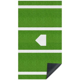 ZivPlay Batting Mat Baseball Hitting Mat Baseball Batting Cage Mat 11' x 5' Regulation Size Turf Batters Box Mat with Home Plate and Anti Fade Turf for Baseball Softball Training Indoor and Outdoor