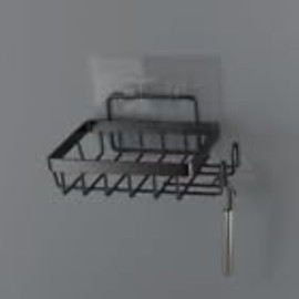 Black Adhesive Soap Bar Holder for Shower Wall, Self Draining Soap Dish Container with 2 Hooks, Stainless Steel Shampoo Sponge Tray Case Box Sink,Holders and Dispenser,Bathroom Accessories