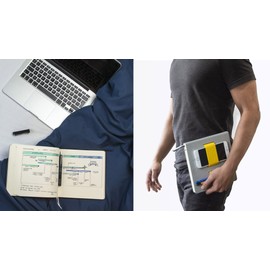 Beblau - Flex Notebook with Elastic Band, Organiser, Perfect for Christmas Gifts, Invisible Friend (Yellow, Dots)