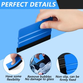 SneiDr Pack of 40 Foiling Tool Set Squeegee Set for Car Tinting Film with Felt Squeegee Micro Squeegee Plastic Squeegee with Felt Edge for Bubble- and Scratch-Free Installation for Window Film Car