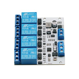 RS485 Modbus Relay 8-bit MCU and SP3485 Chip PLC Control DC5V 5.08mm Terminal 32V with Diode lag Current Protection & Opto Isolation (4 Way Relay)