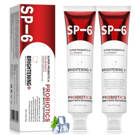 Sp-6 Probiotic Brightening Toothpaste, 2PCS 140g Super Probiotic SP-6 Whitening Tooth Paste for Oral Health, Fresh Breath, Deep Cleaning Oral Care Toothpaste