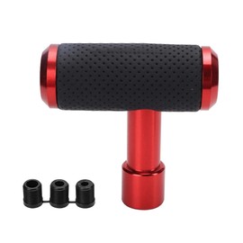 Suuonee Perilla de cambio de coche, perilla de cambio de cambio de coche en forma de T Pieza de repuesto de perilla de cambio de marcha manual/automática universal(rojo)