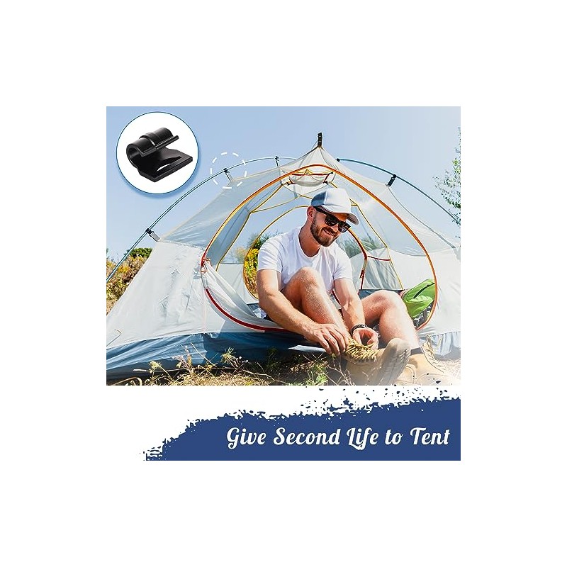 Tent Pole Clips, C Clips for Tent, Tent Pole Attachment