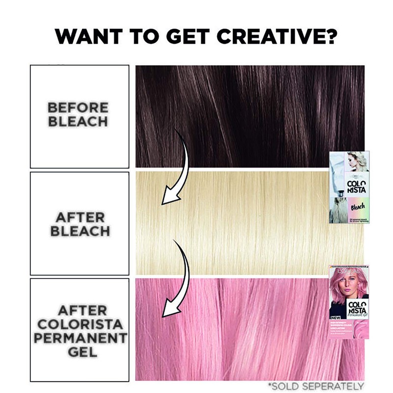 L'Oréal Paris Colorista Effect Bleach Lightening Kit, 1 Application, Lightens