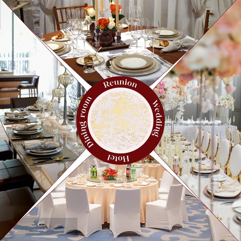 Disposable Gold Placemats Set of 16 Metallic 13 Inch Gold