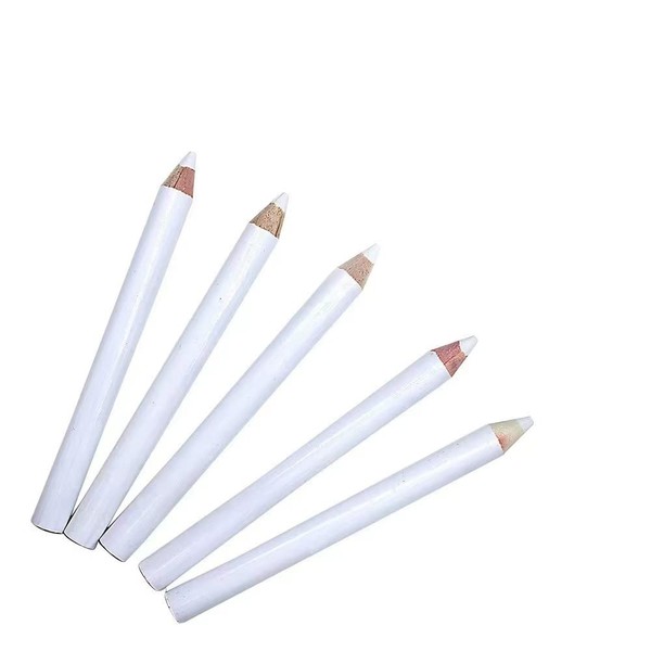 Duories Pack of 5 17.4 cm White Nail Art Pens, Drill Pen for Nail Tip, Nail White Pencil, French Manicure White Pencil, Nail Whitener Nail Bleaching Pen, for Manicure, Ironing Clothes, Jewellery Accessories