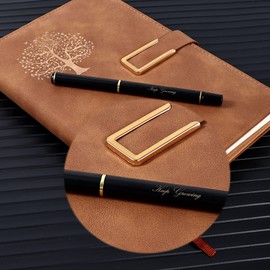 Fanery Sue Tree of Life Refillable Writing Journal for Women&Men Faux Leather Hardcover Notebook A5 College Ruled 200 Lined Pages Lay-Flat Personal Diary with Pen&Magnetic Buckle (Tree of Life-Brown)