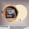 Driini Wooden Analog Desktop Clock – 4.3 in. Decorative Pinewood,