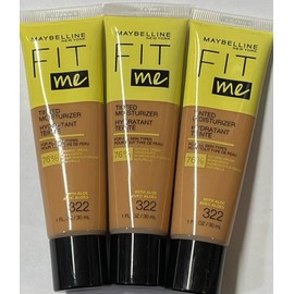 Maybelline Fit Me Tinted Moisturizer, 322, 3 Pack