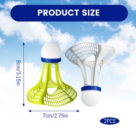 KBCYRT 6 Windproof Badminton Shuttlecocks, High Elasticity Shuttlecocks for Outdoor Training, Family Games and School Activities, 3 White and 3 Yellow