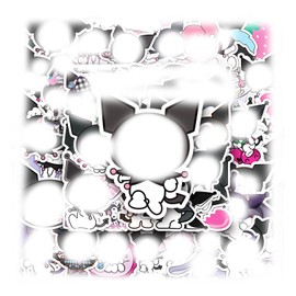 Pack of 50 Cute Cartoon Waterproof Stickers, Kawaii Anime Stickers, Decorative Stickers, Cute DIY Vinyl Stickers for Scrapbook, Laptop, Photo Album, Skateboard, Motorcycle, Car, for Children