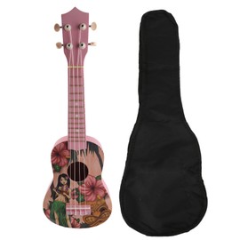 21in Ukulele with Store Bag 4‑String Guitar for Beginners Children Adults StudentsGirls Pattern