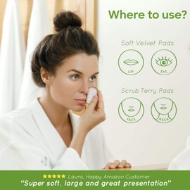 Bambaw Reusable Makeup Remover Pads | 22 Reusable Cotton Rounds, 2 Bags for Laundry & Storage | Reusable Cotton Rounds For Face | Eye Makeup Remover Pads | Washable Makeup Remover Cloth Reusable