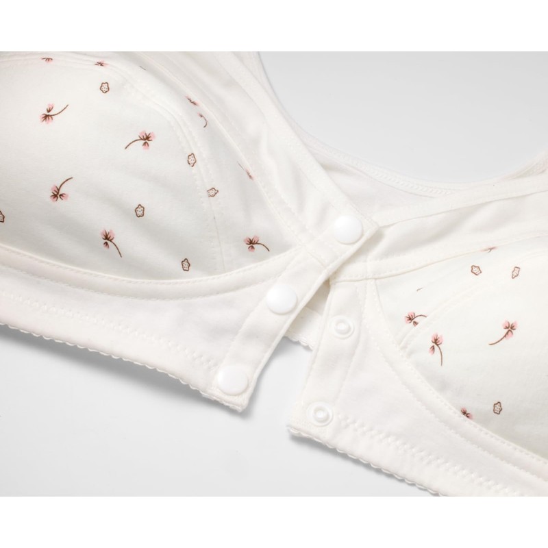 Numgug Daisy Bras for Older Women, Front Snap Closure Bras,with