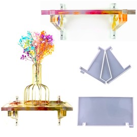 MIMIRACLE Shelf Epoxy Mold Organizer Rack Resin Mold Display Stand Bookshelf Epoxy Casting Mould Storage Rack DIY Craft Home Decor -L