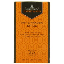 Harney & Sons Black Tea Bags, Hot Cinnamon Spice, 20 Count
