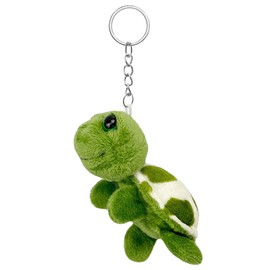 Tortoise Shape Key Fob, Plush Key Ring, Cute Plush, Turtle Cuddly Toy Keyring, Turtle Animals Plush Pendant for Keys, Decoration, Gift or Backpacks, Green