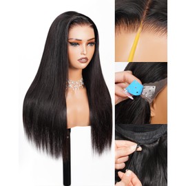 Arabella Pre Everything 13x6 Full Lace Front Wigs Silky Straight Glueless Wig Human Hair Pre Plucked Pre Cut Lace Bleached Knots 230% Density 20 inch Ear to Ear Upgrade Ready to Go Frontal Wig