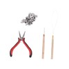 SAFIGLE 1set Hair Accessories Making Kit Hair Extension Pliers Needle