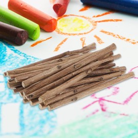 100pcs 10cm Wooden Sticks, 0.3-0.5cm Wood Log Sticks, Log Cabin Kit for Crafting DIY Photo Props (Wood Color)