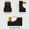 Duttek 8K HDMI 2.1 U-Shaped Adapter, 48Gbps 180-Degree HDMI Male