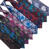 Alizeal Boys 13inches Length Flower Pattern Neckties, Black+Brown