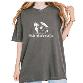 Unisex We Do Not Eat Our Allies Fourth Wing Basgiath T-Shirt XX-Large Pepper