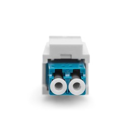 Digitus fibre optic keystone module - LC/LC duplex - singlemode glass fibre - OS2 - ceramic sleeve - for patch panels or junction boxes - blue/white