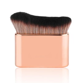 Brocha Autobronceadora, Aplicador de Brocha de Autobronceadora Brocha Autobronceadora Brochas de Maquillaje Corporal para Base Brocha Autobronceadora para Cara y Cuerpo (Oro Rosa)